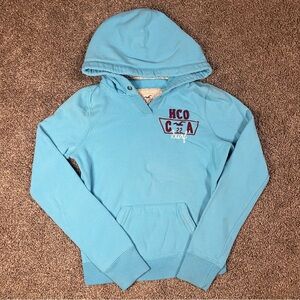 Vintage Y2K Hollister HCO Surf Tiffany Blue Pullover Hoodie Bird Women’s Medium